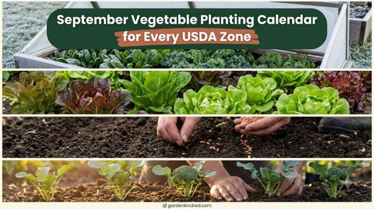 September Vegetable Planting Calendar by Zone (Frost-Date Math Included)